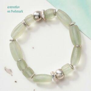 Stella & Dot Brix Stretch Bracelet — Seaglass Beads